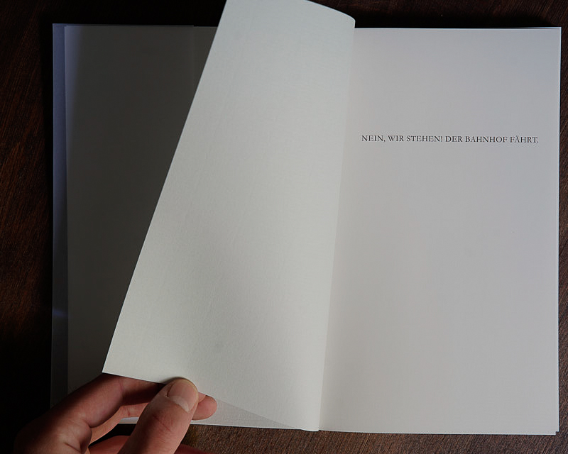 Reprodution Nein, wir stehen! Der Bahnhof fährt.